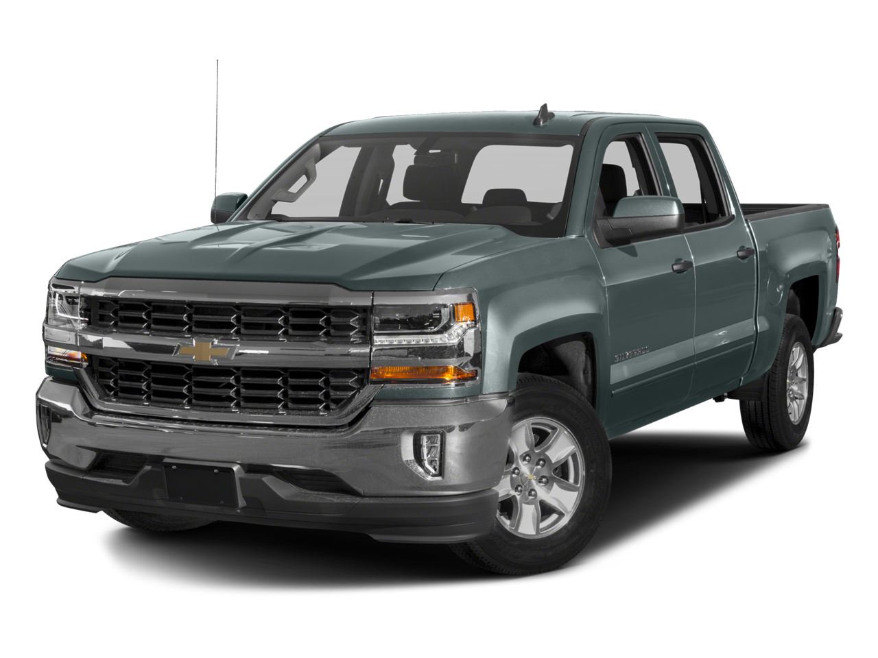 2016 Chevrolet Silverado 1500 LT in Summit White — front three-quarter view