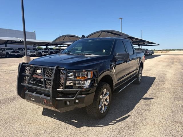 2022 Ford F-150 XL in Antimatter Blue Metallic — front three-quarter view