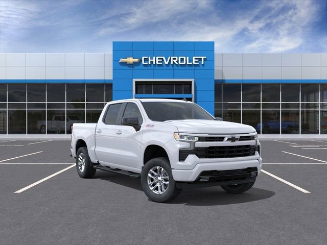 2026 Chevrolet Silverado 1500 RST in Summit White — front three-quarter view